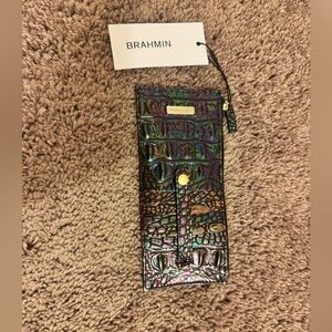 NWT Brahmin Black Pearl Ombré Melbourne Credit Card Wallet